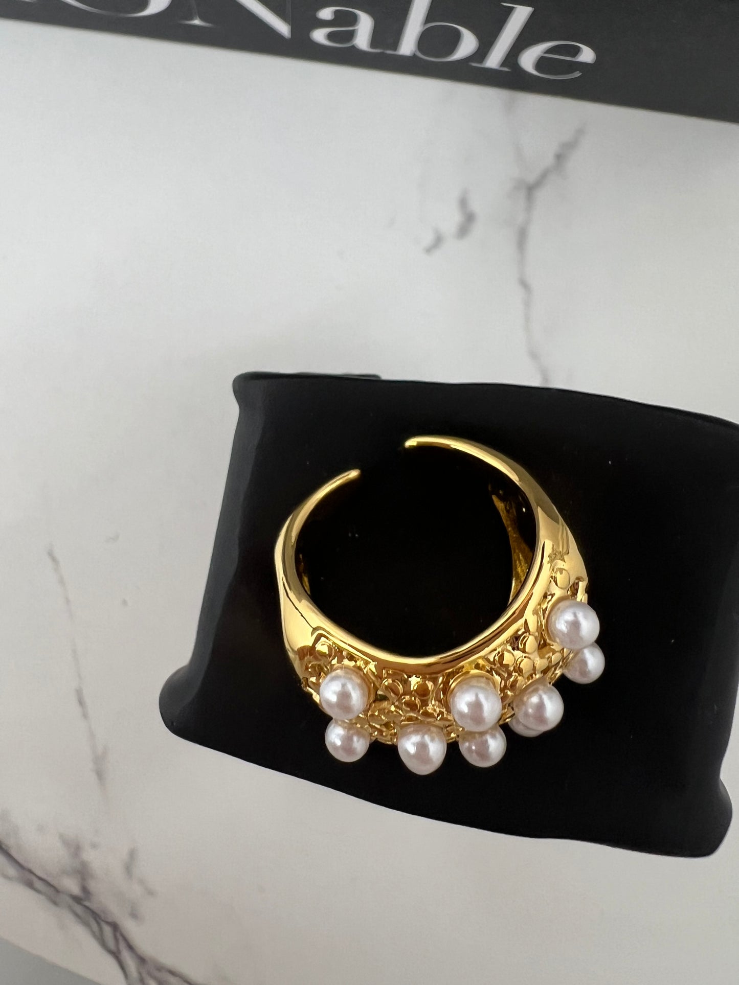 Bague Dorée Nacrée