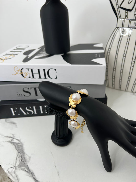 Bracelet Doré Nacré