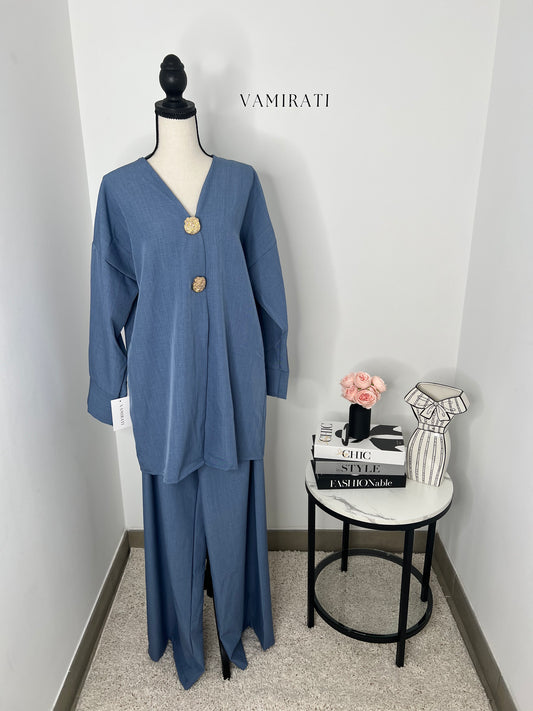 Ensemble Gold Button Bleu Jean