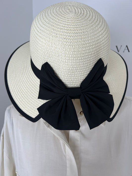 Chapeau Nœud Écru